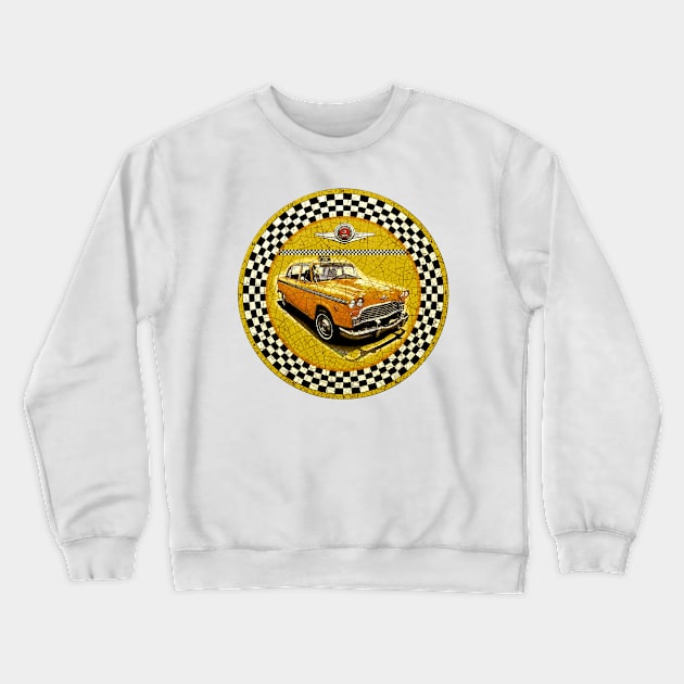 Checker Taxi NY Crewneck Sweatshirt by Midcenturydave